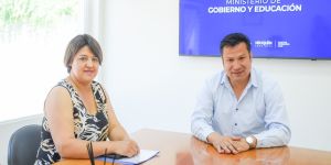 La intendenta Carmen Cordero se reunió con el Ministro Osvaldo Llancafilo